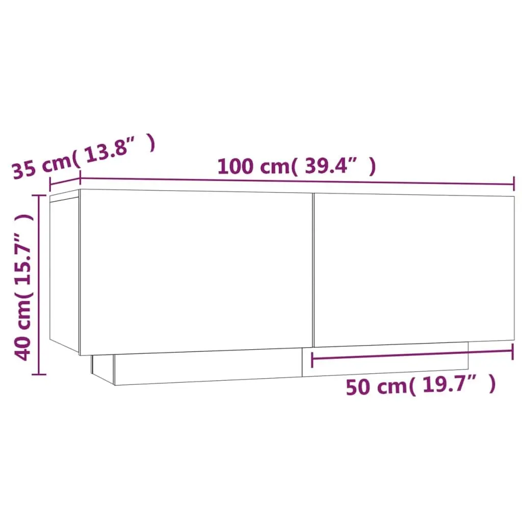 Bedside Cabinet Engineered Wood 100 x 35 x 40 cm Brown