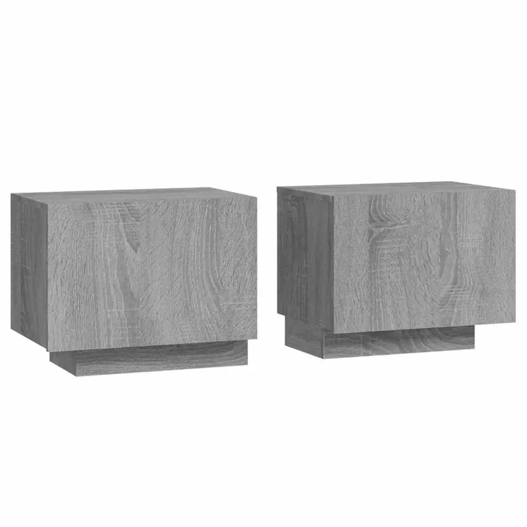 Bedside Cabinet Engineered Wood Grey 100 x 35 x 40 cm