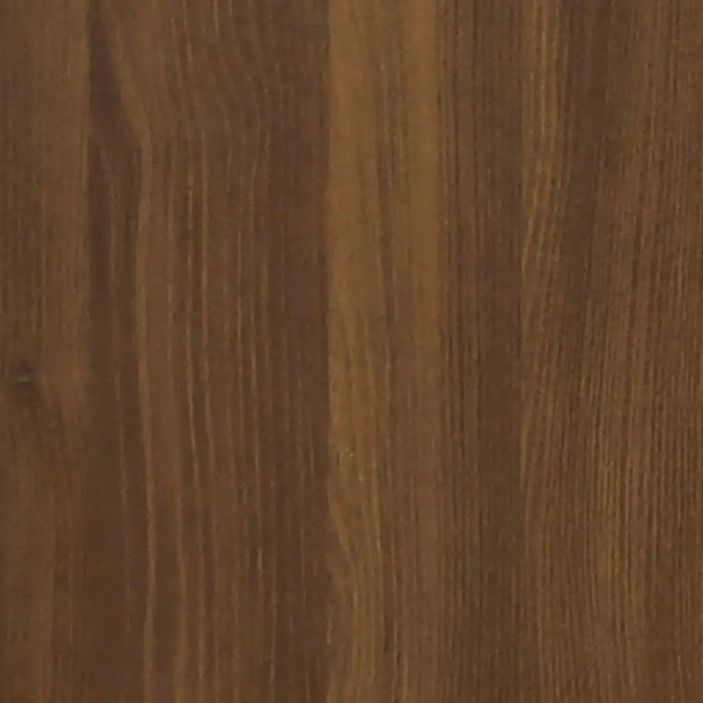 Brown Engineered Wood Bedside Cabinet 100x35x40cm Nightstand Storage