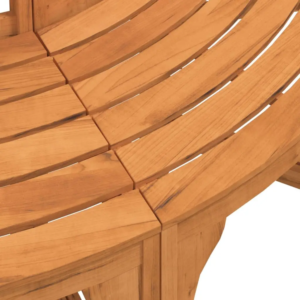 Round Tree Bench Solid Eucalyptus Wood Circular 208 cm Brown