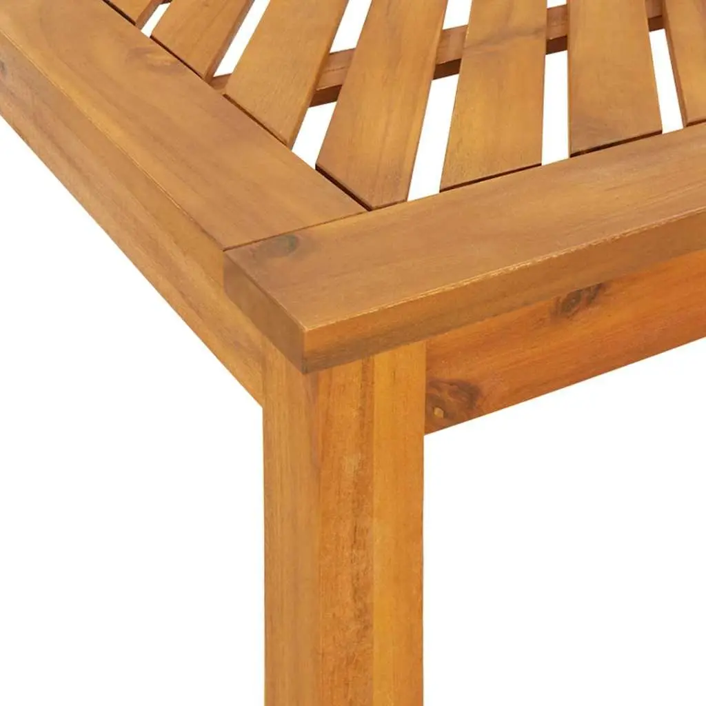 Garden Dining Set 5 Piece Outdoor Table Chairs Solid Acacia Wood Brown