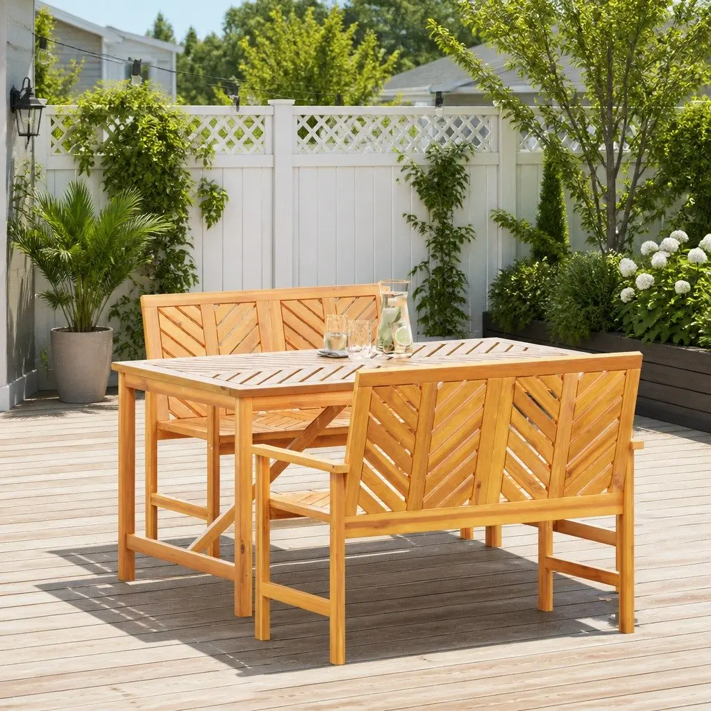 3-Piece Dining Set for Outdoor Use