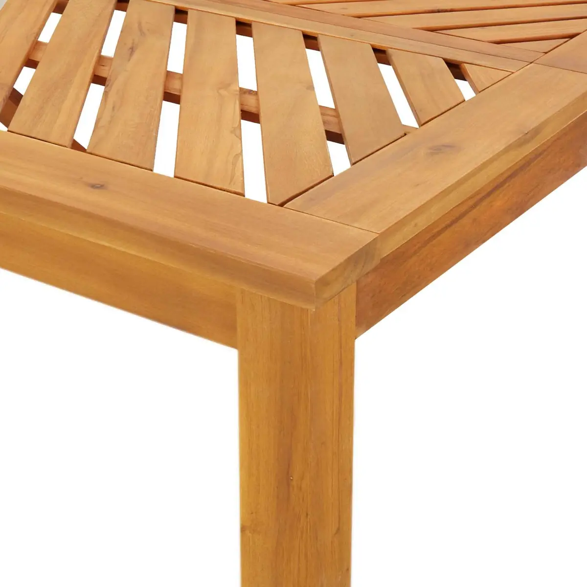 Garden Dining Set 4 Pieces Brown Acacia Wood Outdoor Table Chairs Patio