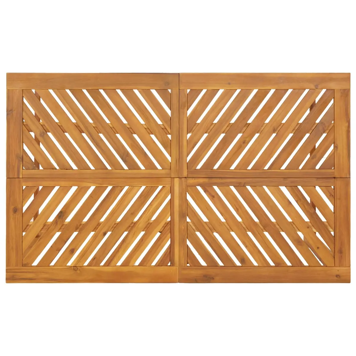 Garden Dining Set 4 Pieces Brown Acacia Wood Outdoor Table Chairs Patio