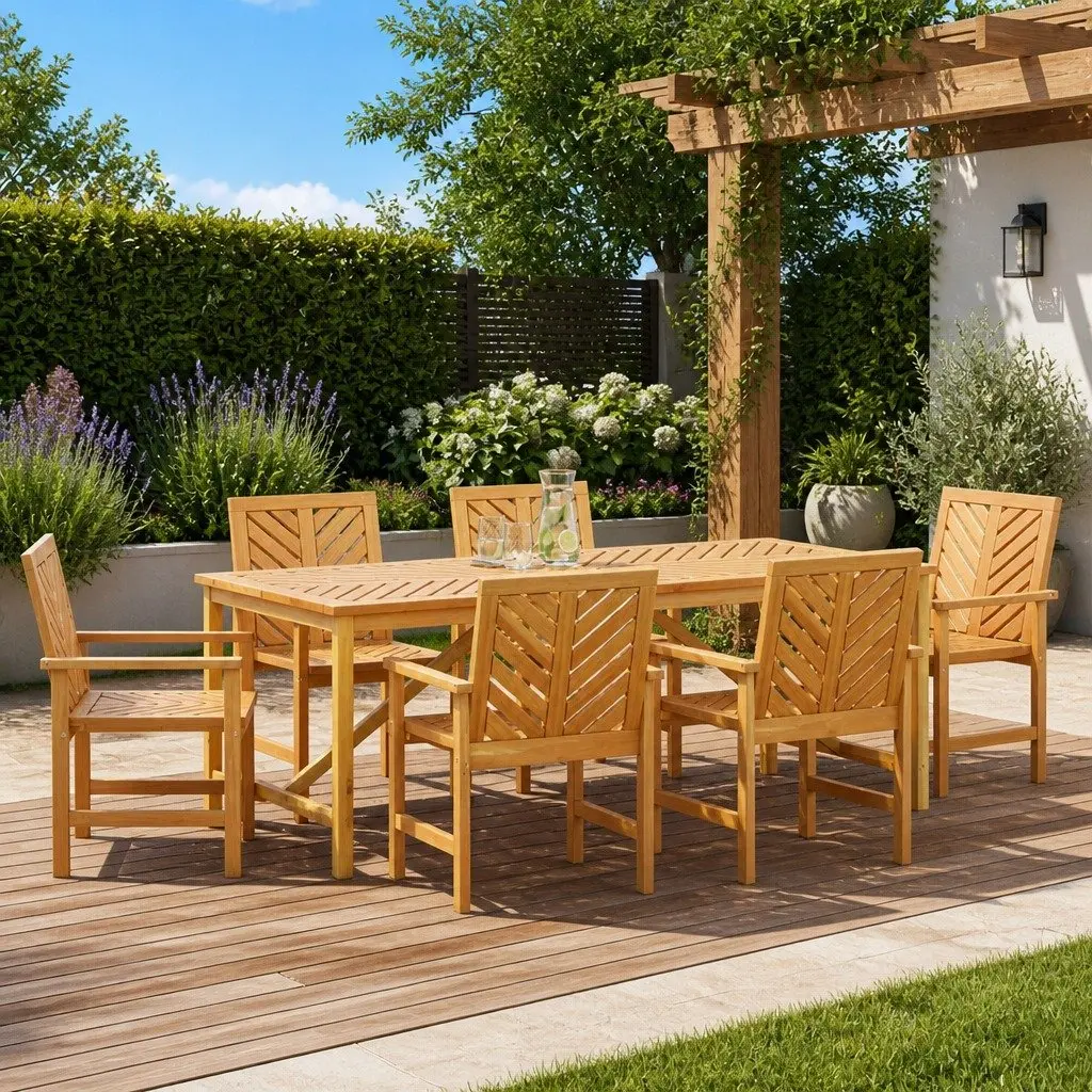 Outdoor 7 Piece Dining Set for Gatherings