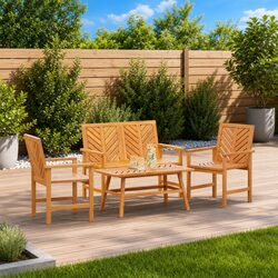 Practical 4-Piece Garden Lounge Set for Outdoor Relaxation