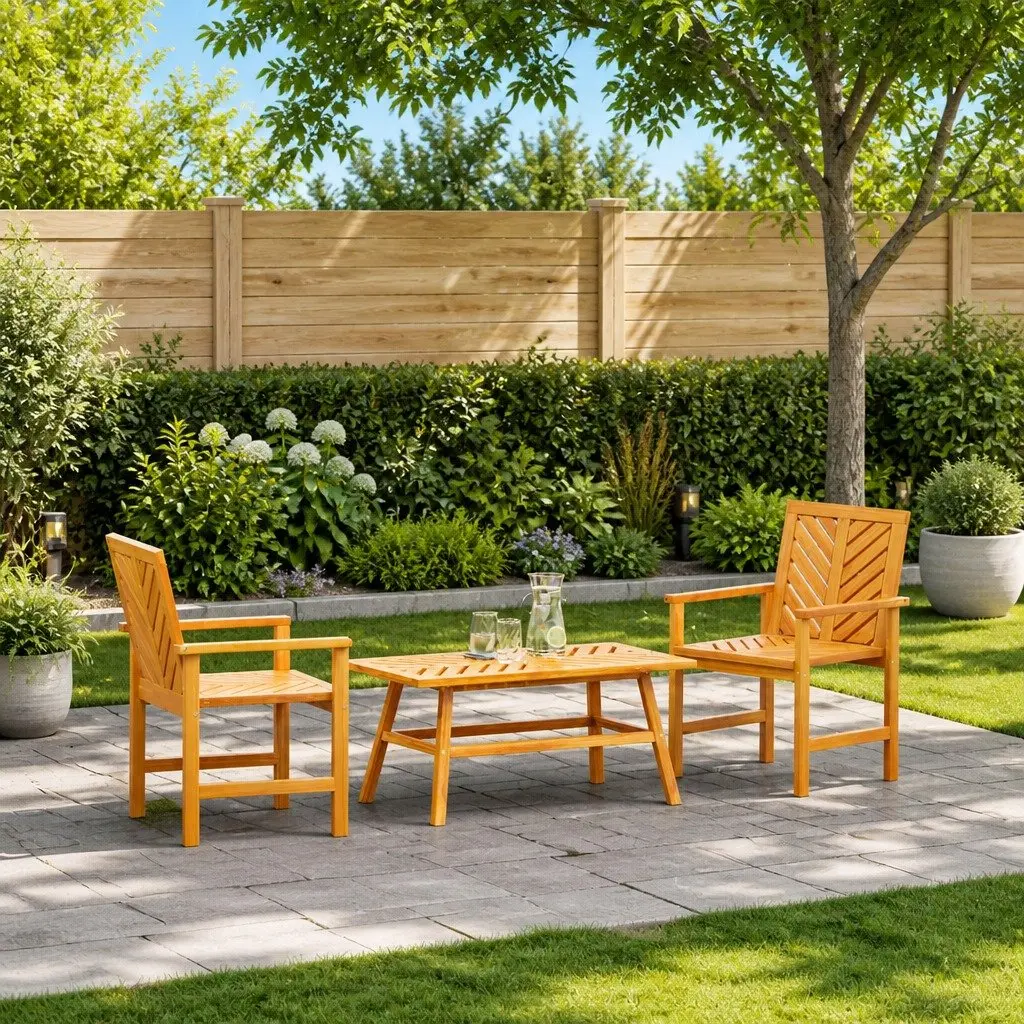 3-Piece Outdoor Lounge Set for Gardens