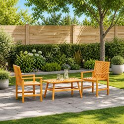 Practical 3-Piece Outdoor Lounge Set for Gardens
