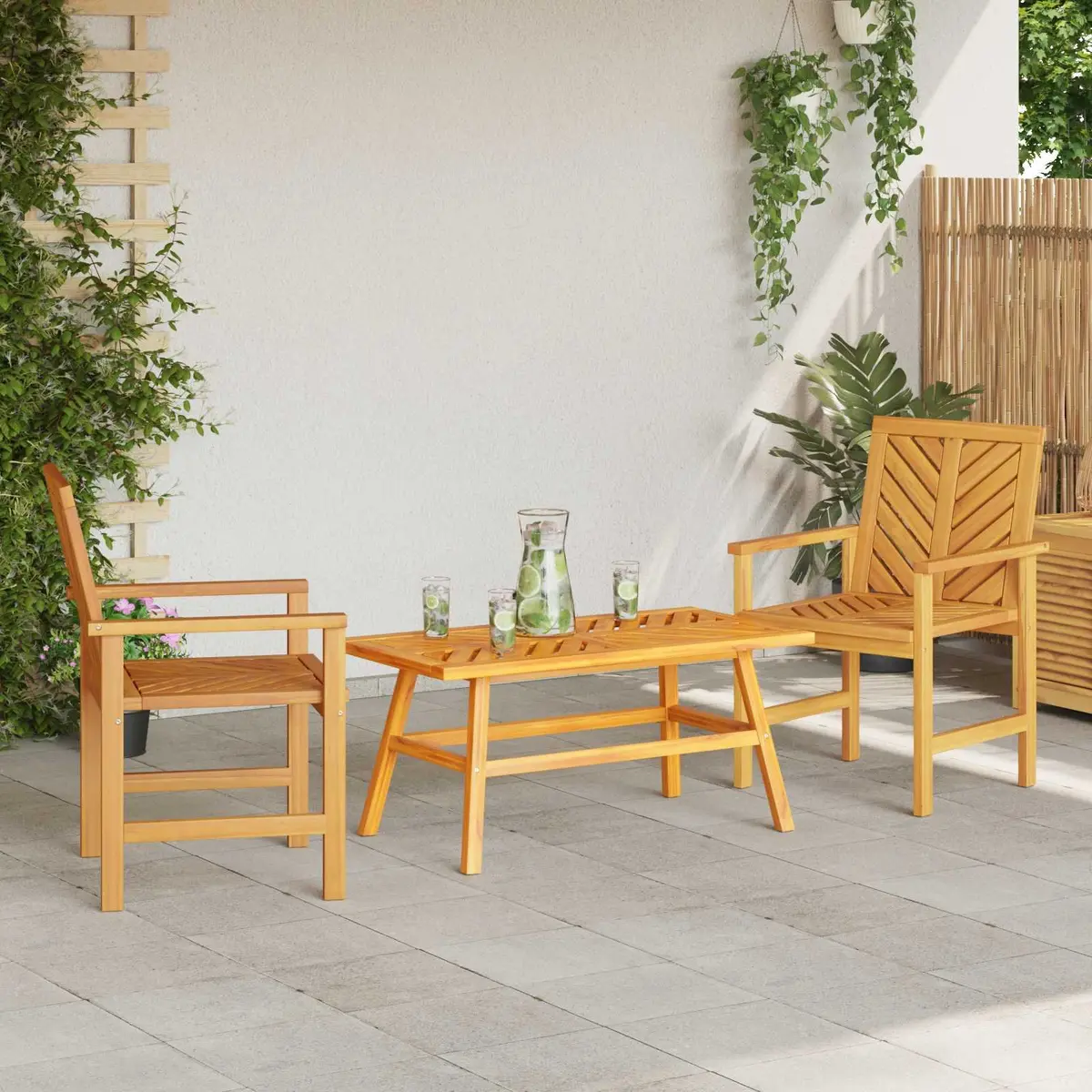 3-Piece Outdoor Lounge Set for Gardens