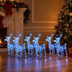 6-Piece Christmas Reindeer Outdoor Display