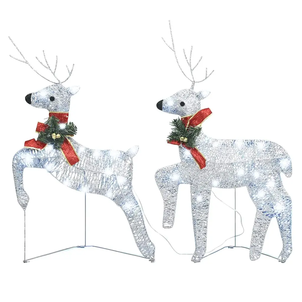 Christmas Reindeer Lights 4 Pcs Silver 80 LED Outdoor Indoor Decoration Effects