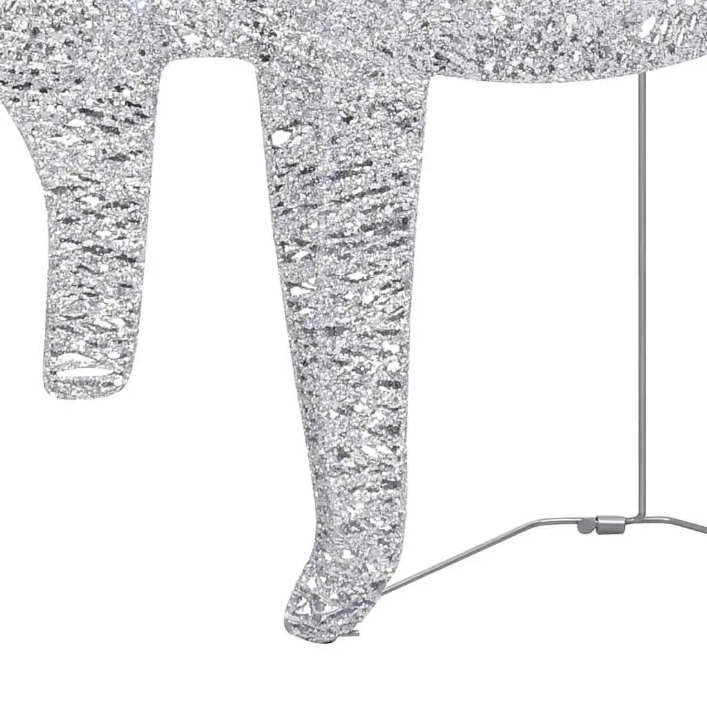 Christmas Reindeer Lights 4 Pcs Silver 80 LED Outdoor Indoor Decoration Effects