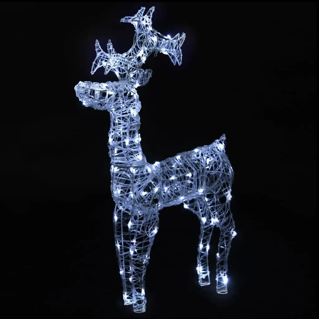 Standing Reindeer Christmas Decorations 2pc LED Light Garden Outdoor Display