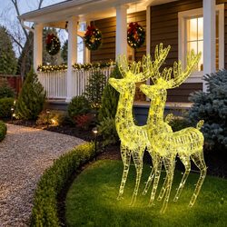 Practical Acrylic Reindeer Lights for Holiday Displays
