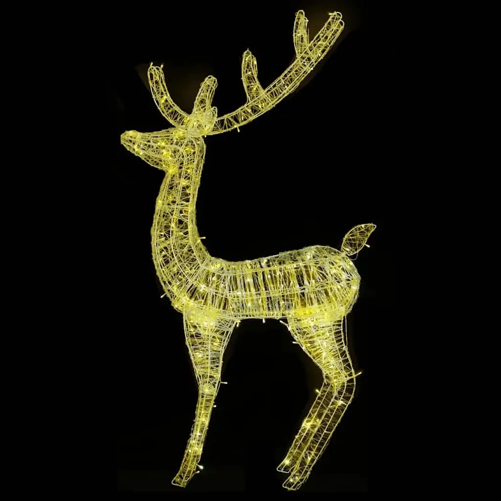 Reindeer Lights Acrylic 180cm Outdoor Garden Decoration 250 LED Warm White 3 Piece