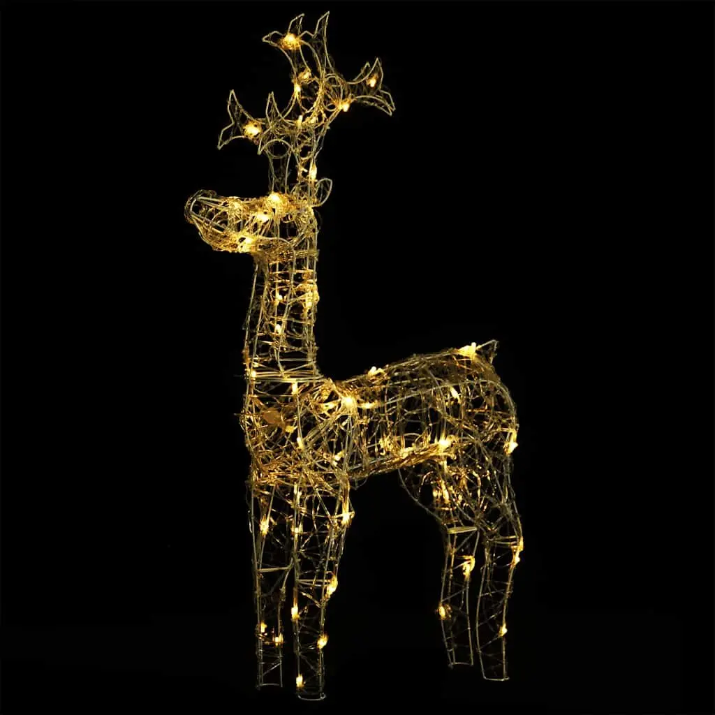 Reindeer Christmas Decorations 3 pcs LED Acrylic Garden Outdoor Holiday Display