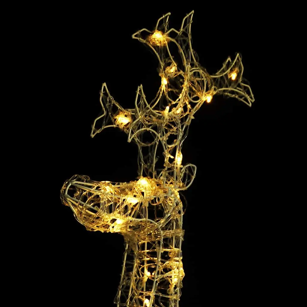 Reindeer Christmas Decorations 3 pcs LED Acrylic Garden Outdoor Holiday Display
