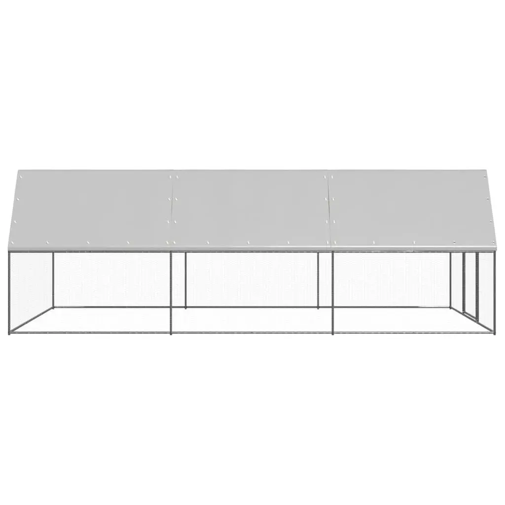 Outdoor Chicken Cage 3x6x2m Galvanised Steel Run Coop Hens Ducks Small Animals