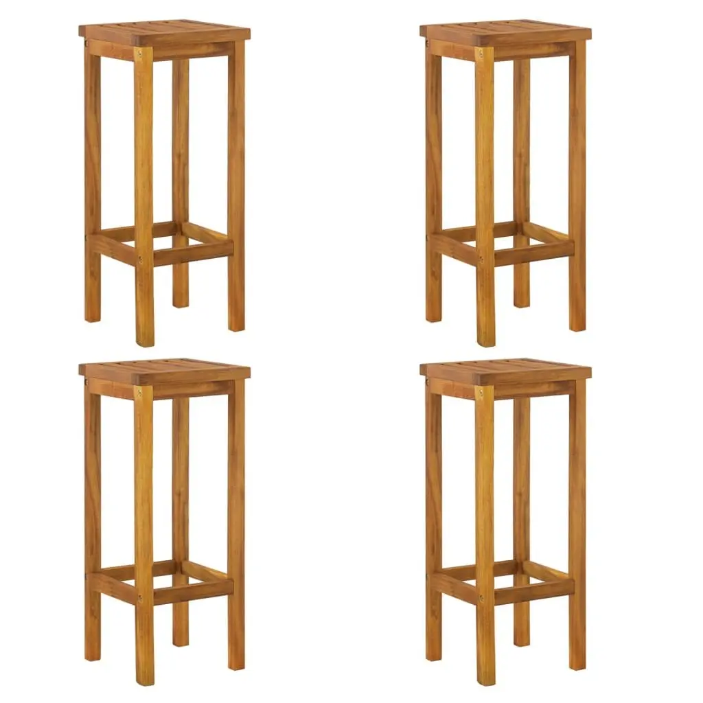 Garden Bar Set Solid Acacia Wood 5 Piece Outdoor Furniture Brown Dining