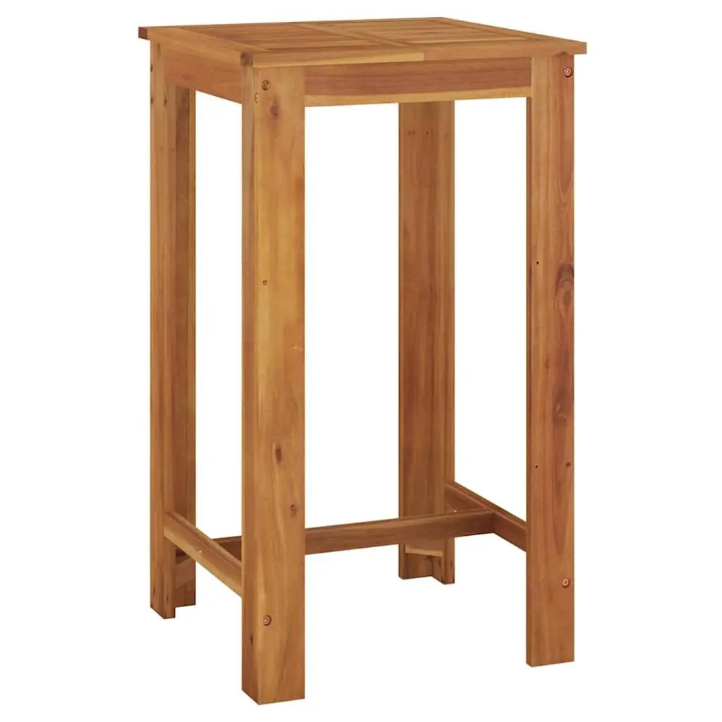 Outdoor 3 Piece Bar Set Brown Solid Acacia Wood Furniture for Garden and Patio