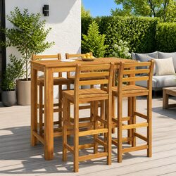 5 Piece Garden Bar Set for Practical Outdoor Living