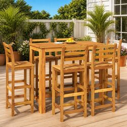 Practical 7 Piece Garden Bar Set for Any Occasion