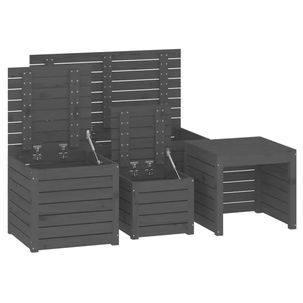 4-Piece Storage Box Set for Outdoor Use