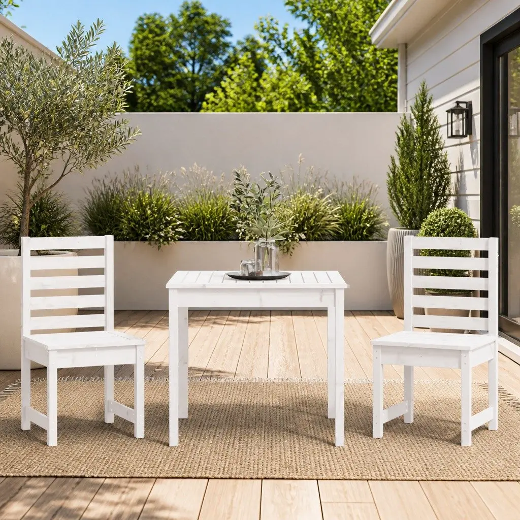 White Bistro Set for Patios and Gardens