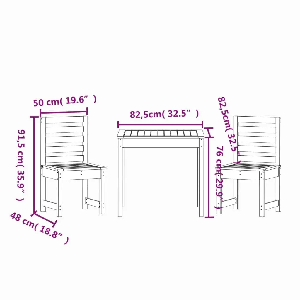 White Bistro Set for Patios and Gardens