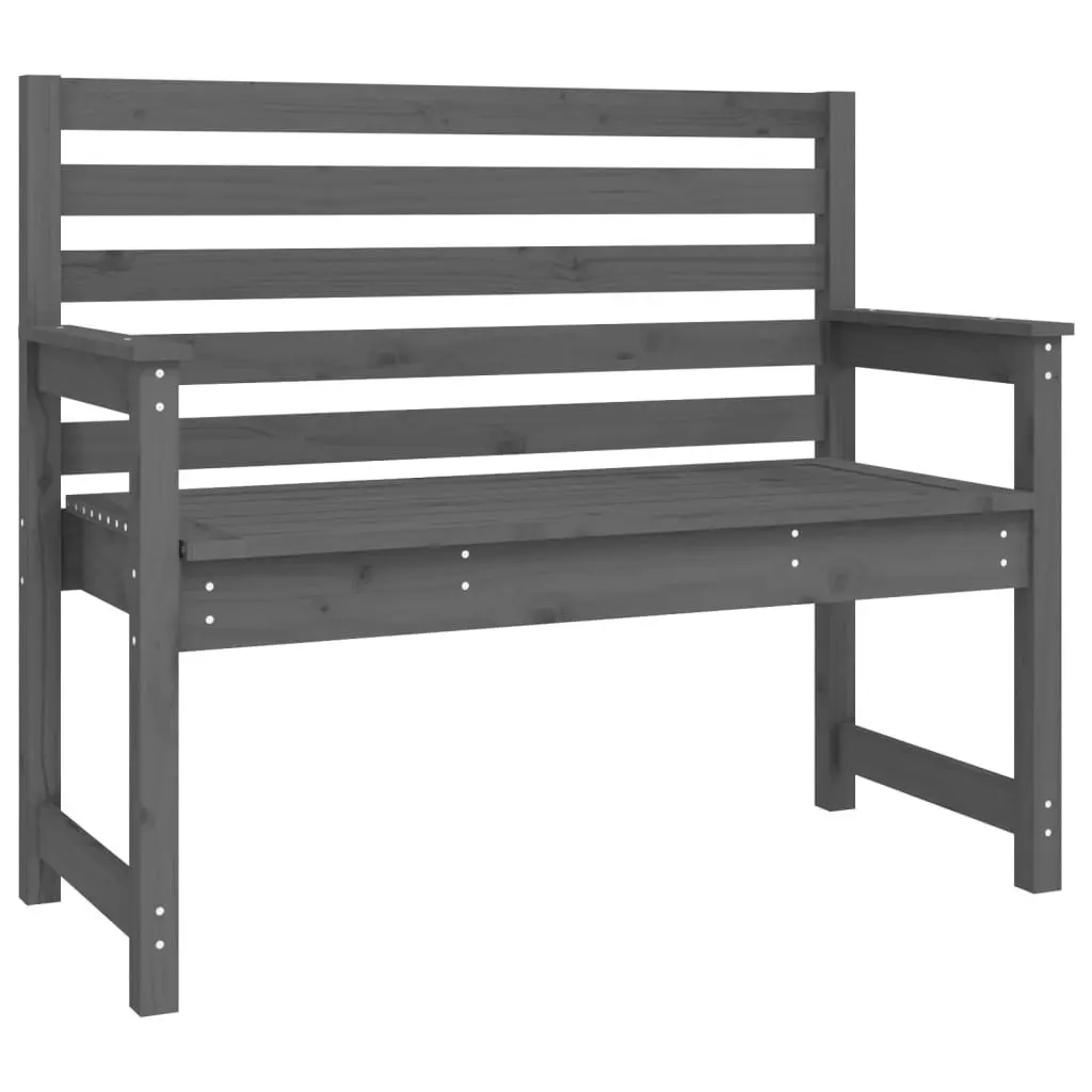 Garden Dining Set Solid Pine Wood 4 Piece Outdoor Patio Table Chairs Grey