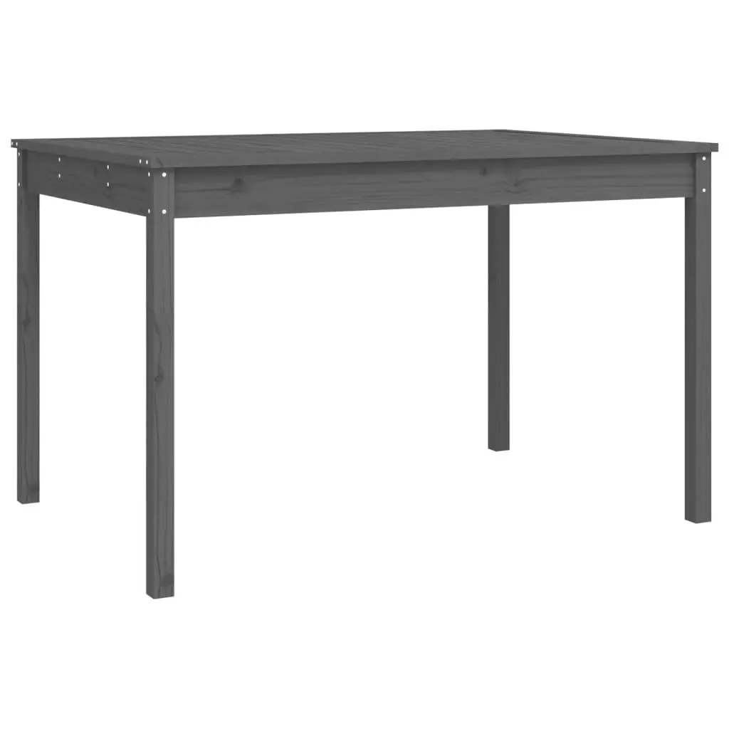 Garden Dining Set Solid Pine Wood 4 Piece Outdoor Patio Table Chairs Grey
