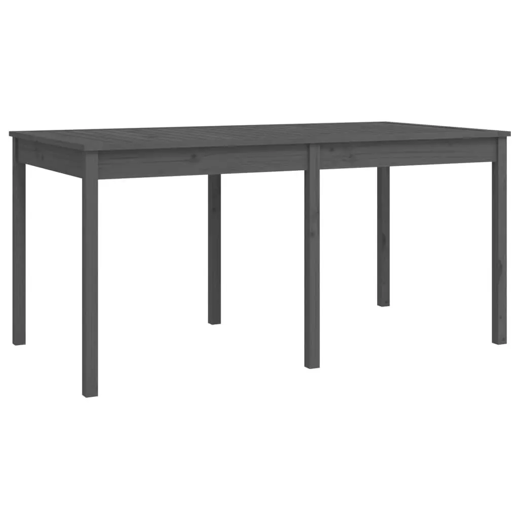 7 Piece Outdoor Garden Dining Set Solid Pine Wood Grey Table Chairs