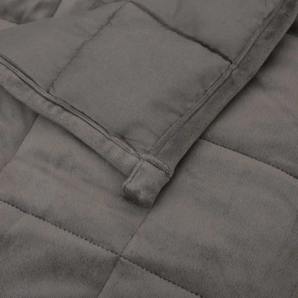 Weighted Blanket Grey 152x203 cm 11 kg Dual-sided Fabric Breathable Sleep Aid