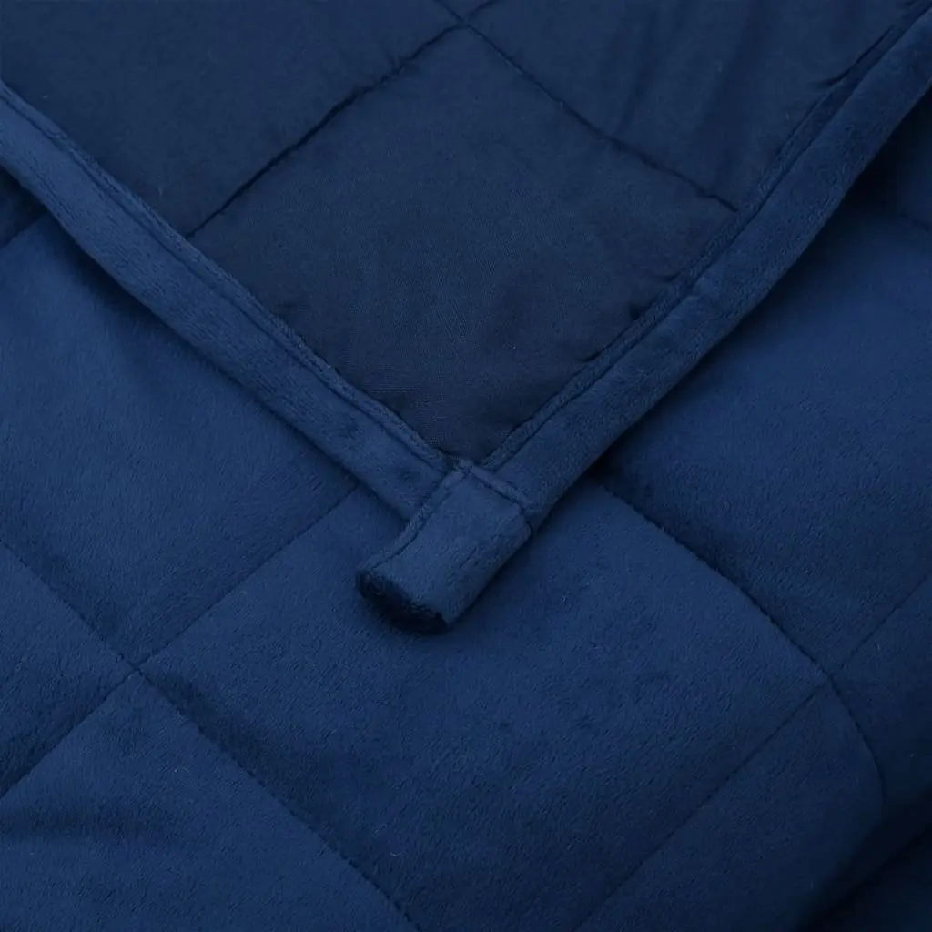 Weighted Blanket Blue 152x203 cm 7 kg Soft Pressure Sleep Aid Bedding