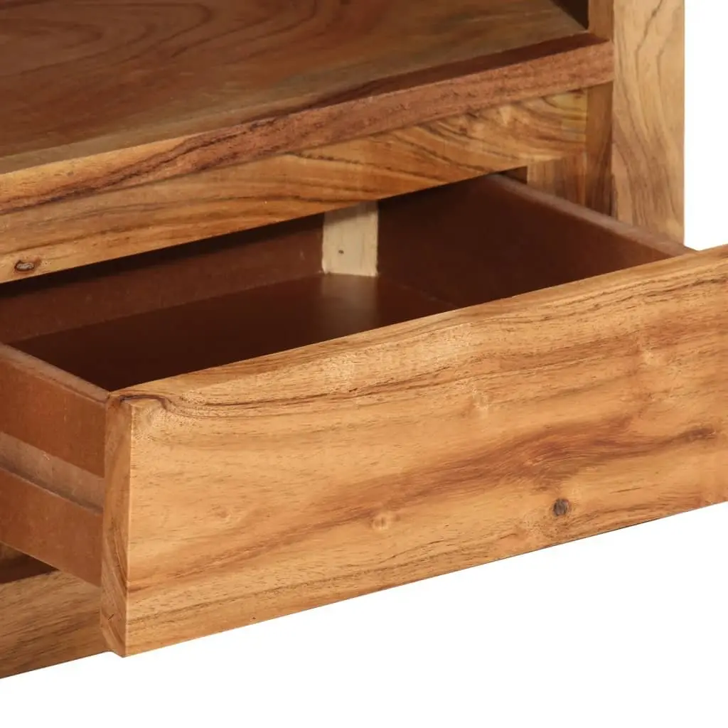 TV Cabinet 88x30x40 cm Solid Wood Acacia Stand Unit Lowboard Storage Drawers