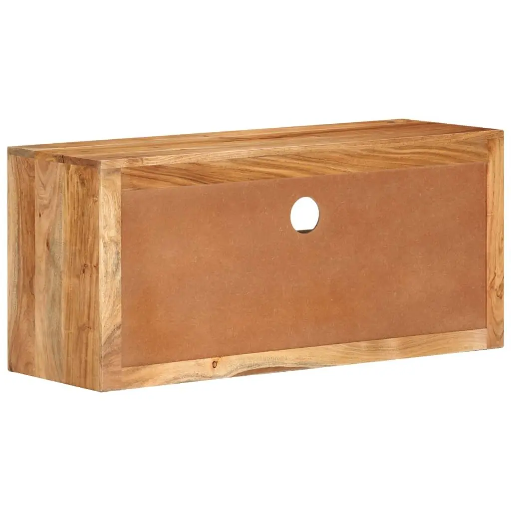 TV Cabinet 88x30x40 cm Solid Wood Acacia Stand Unit Lowboard Storage Drawers