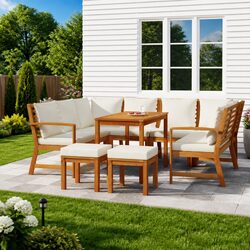 Practical 9-Piece Dining Set for Your Outdoor Gatherings