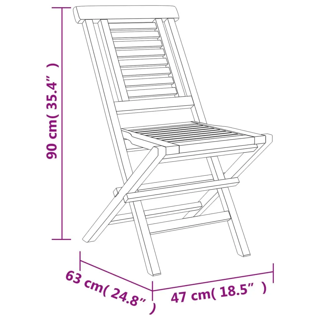 7 Piece Outdoor Garden Dining Set Solid Teak Wood Foldable Table Chair Brown