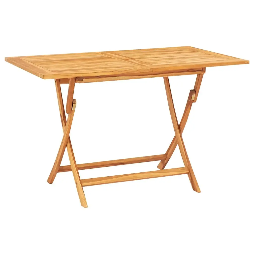 7 Piece Outdoor Dining Set Teak Wood Foldable Table and Chairs Brown