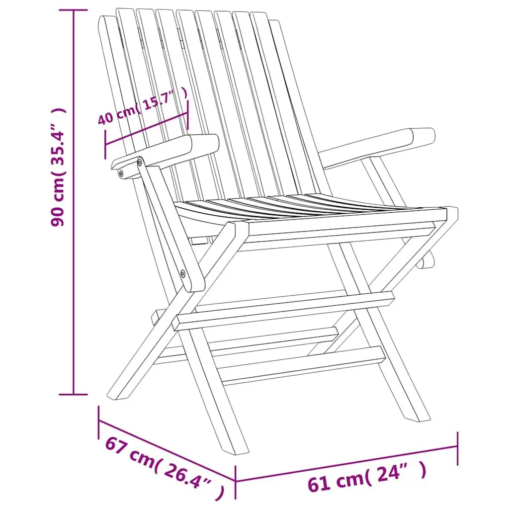 5 Piece Outdoor Dining Set Solid Teak Wood Brown Patio Table and Slatted Chairs