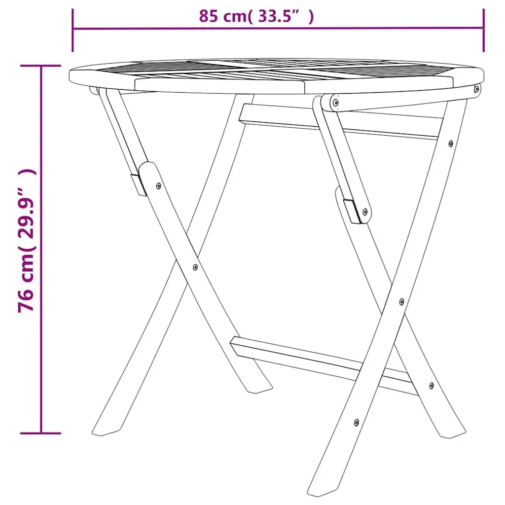 5PieceOutdoorDiningSetFoldingTableandChairsBrownSolidTeakWood