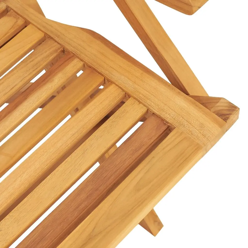 Garden Dining Set 5 Piece Outdoor Furniture Teak Wood Table Chairs Foldable