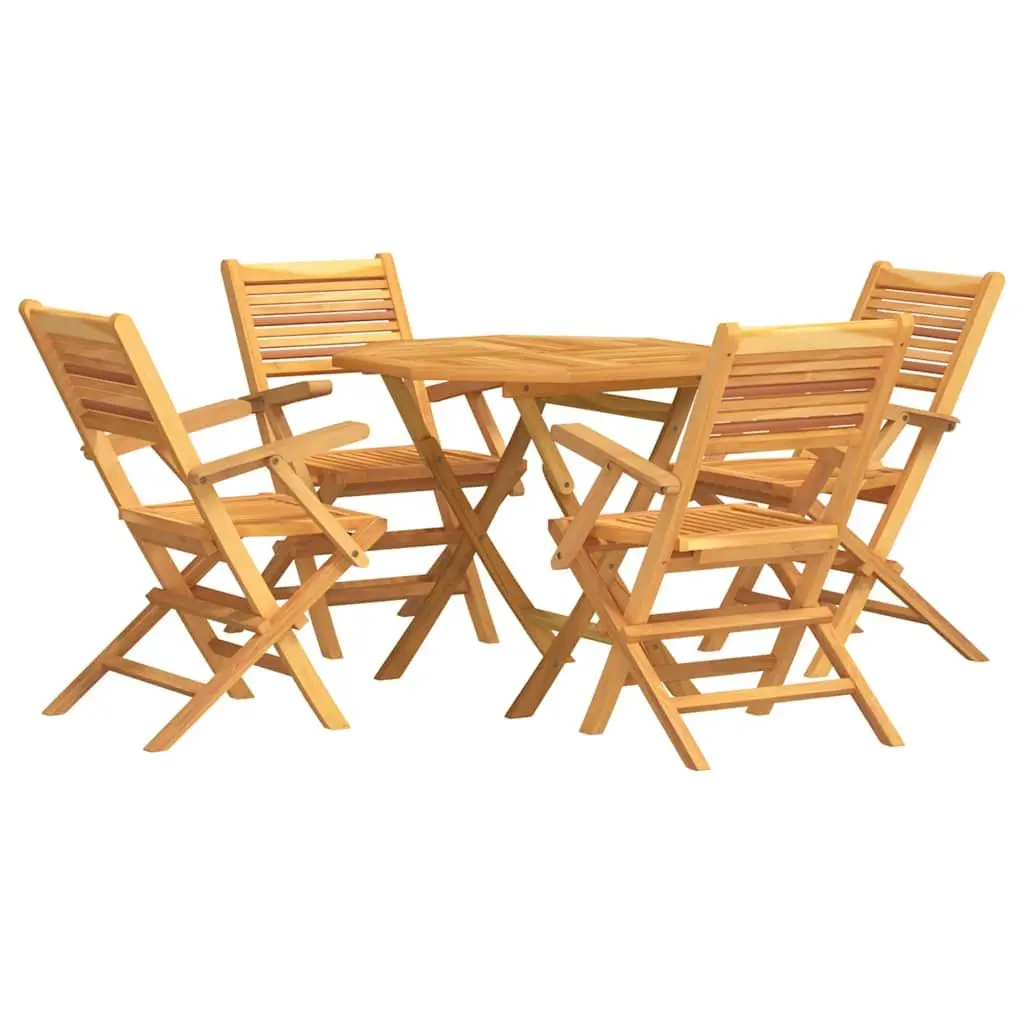 5-Piece Folding Wooden Garden Dining Set