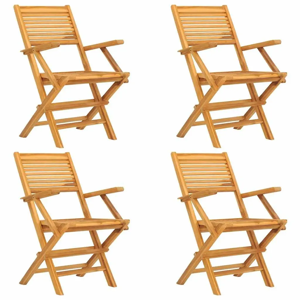 5-Piece Folding Wooden Garden Dining Set