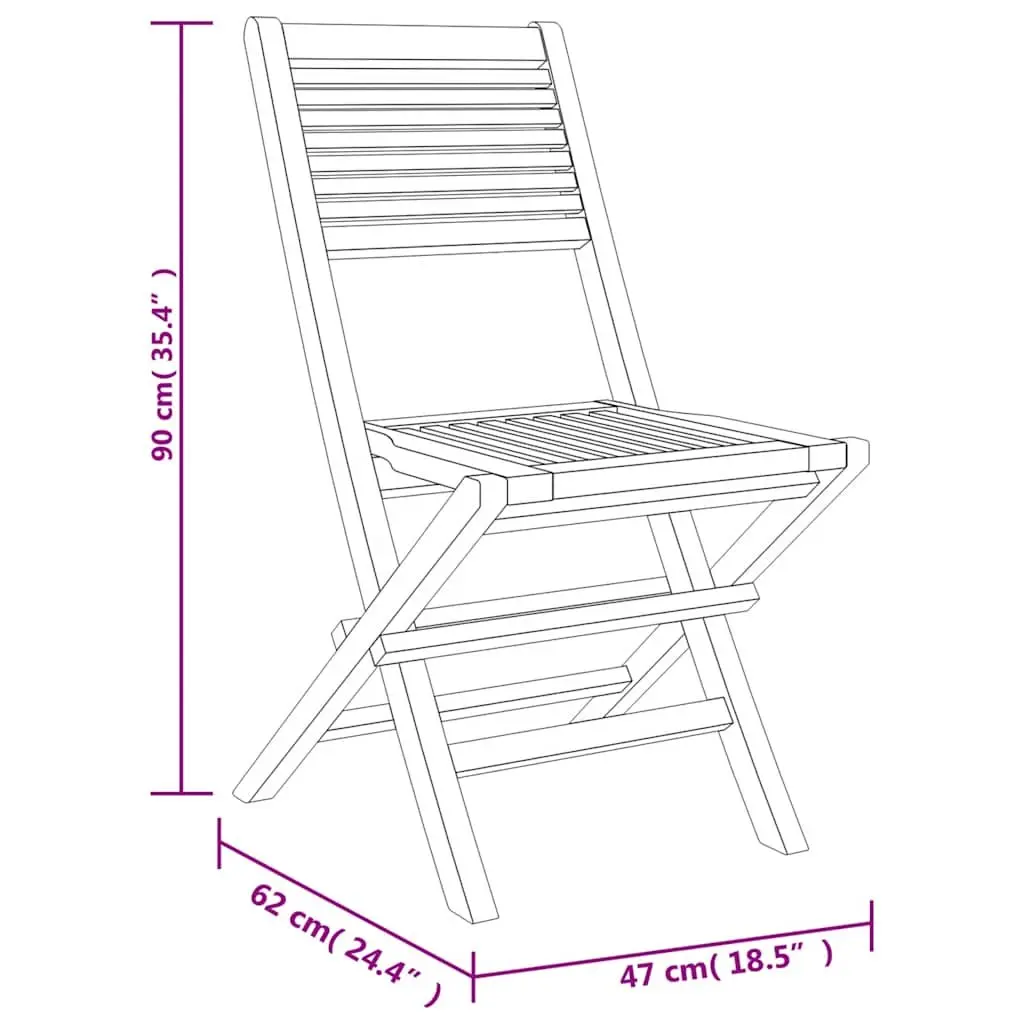 Garden Dining Set Wooden 5 Piece Outdoor Furniture Brown Foldable Patio Table Chairs
