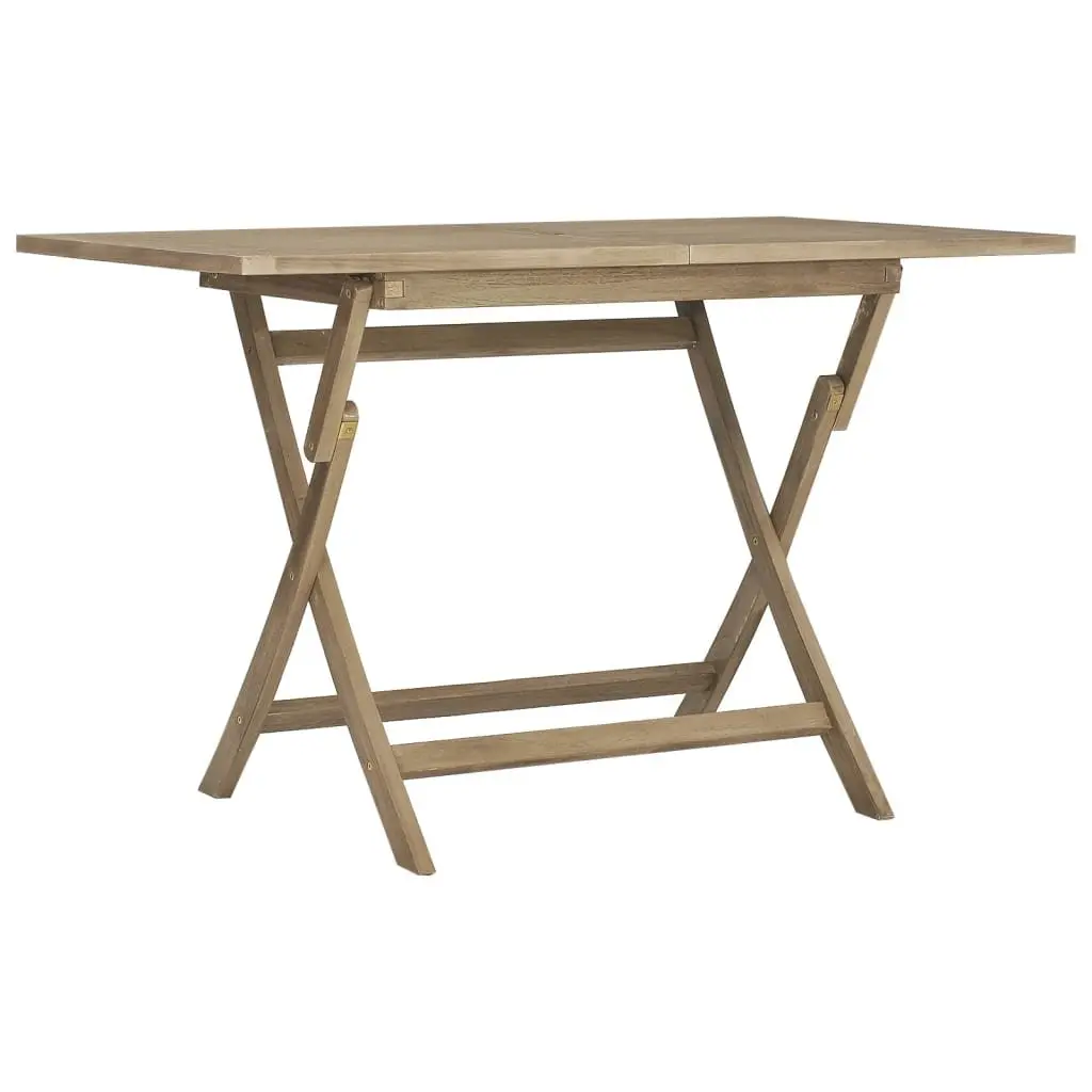 7 Piece Garden Dining Set Grey Solid Teak Wood Outdoor Furniture Table Chairs