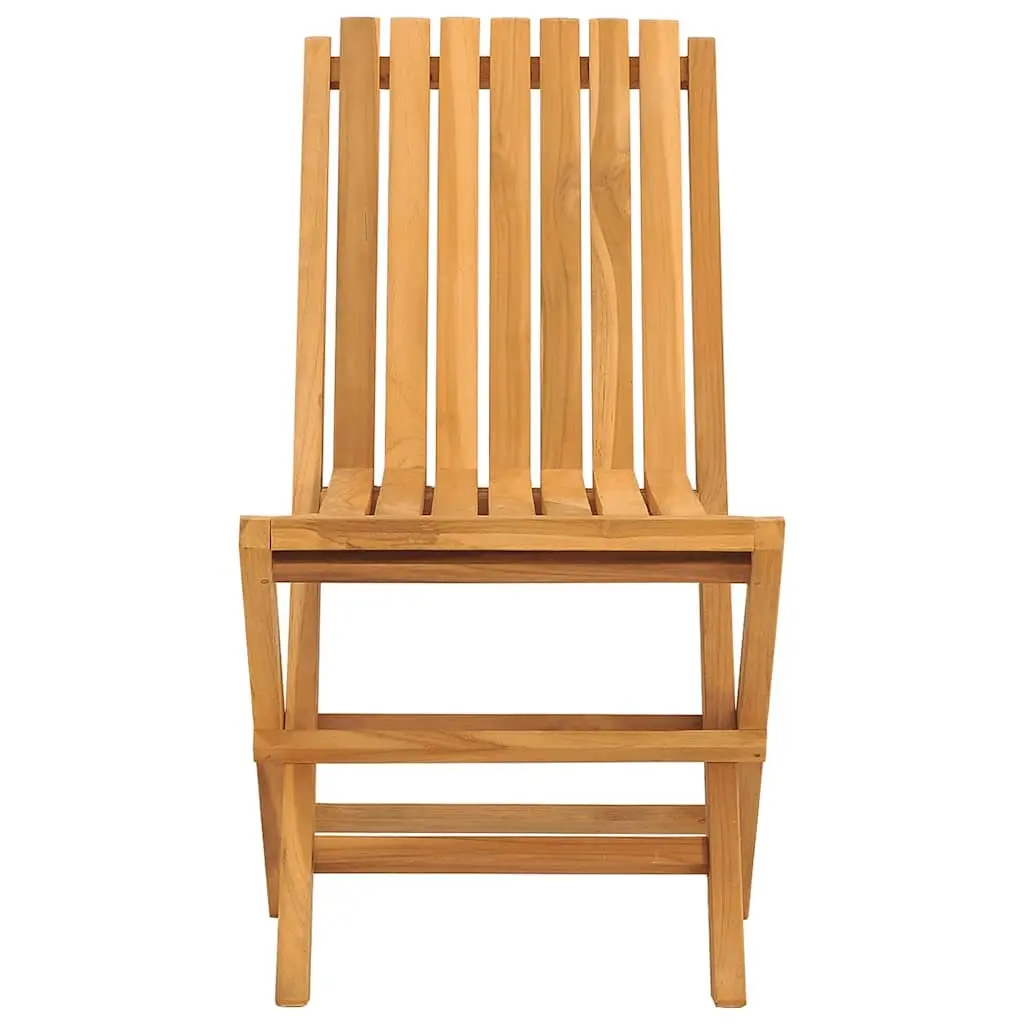 Folding Garden Chairs Solid Teak Wood 47 x 47 x 89 cm Brown Set 6 Pieces