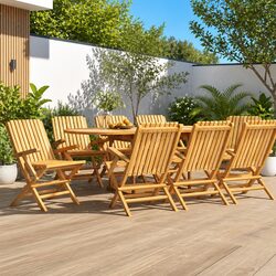 Functional 8-Piece Folding Garden Chairs for Outdoors