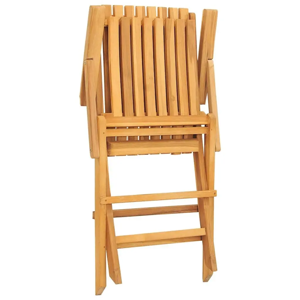 Wooden Folding Garden Chairs Set 8 Pieces Teak Brown 61 x 67 x 90 cm