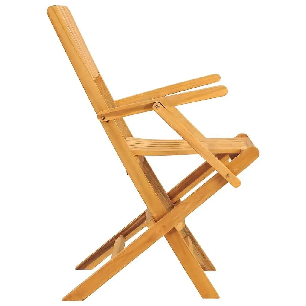 Folding Garden Chairs 4 pcs Outdoor Seating Solid Wood Teak Brown 55x61x90cm